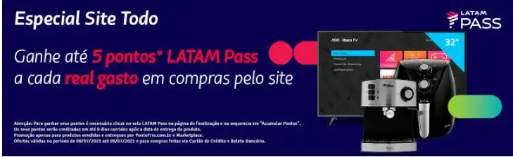 O LATAM Pass ganha 5 pontos para cada $ 1 gasto no Point (incluindo o mercado!)