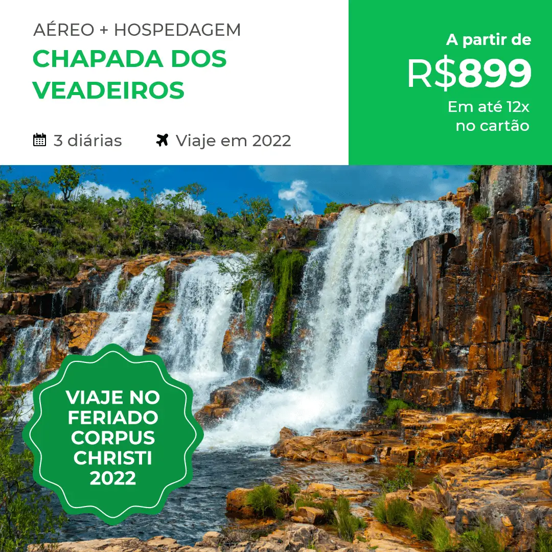 Pacote de Viagem – Chapada dos Veadeiros – Feriado Corpus Christi 2022 a partir de R$899 reais