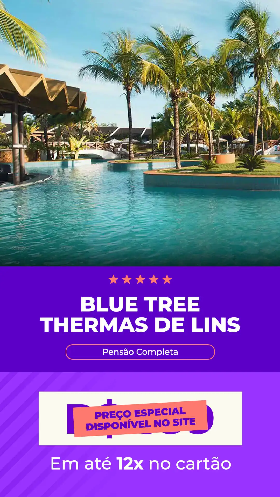 Blue Tree Thermas de Lins diárias a partir de R$ 715,00 reais