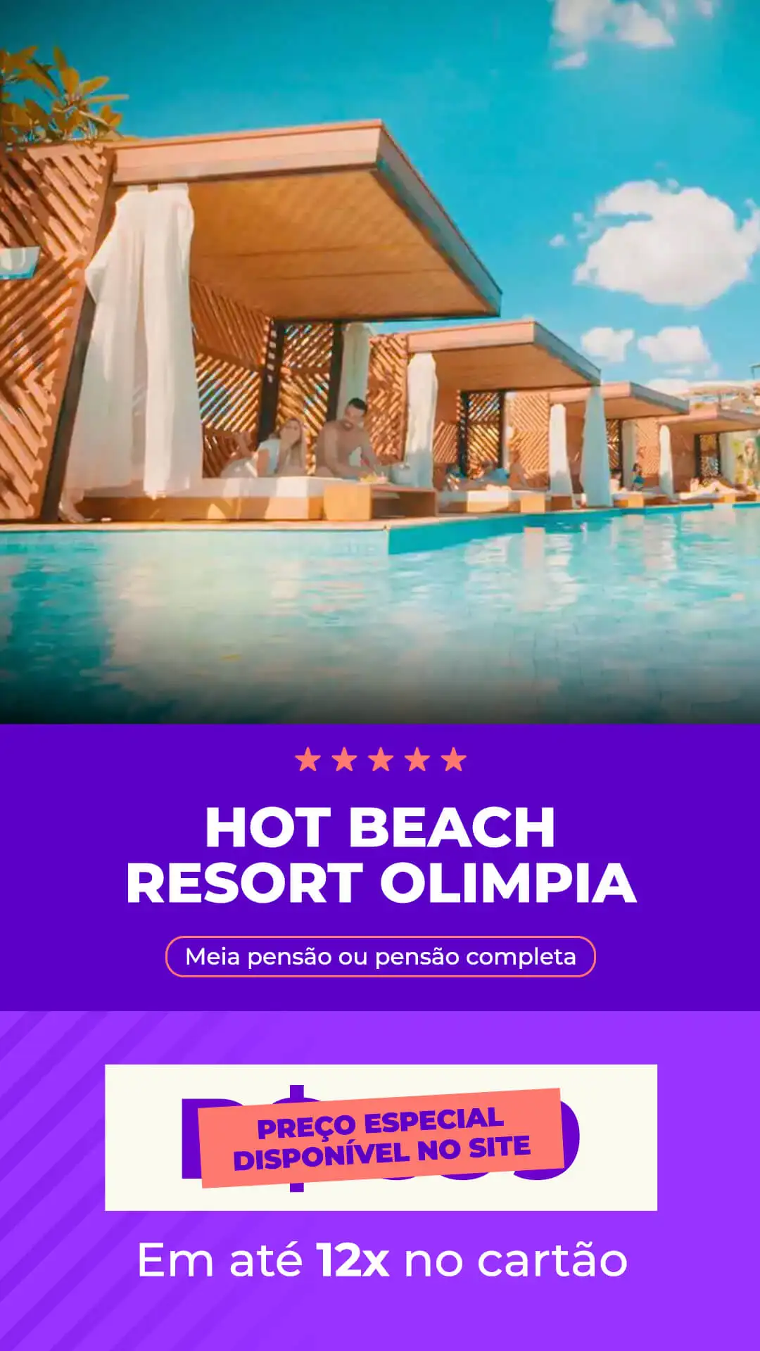 Hot Beach Resort Olimpia diárias a partir de R$ 612,00 reais