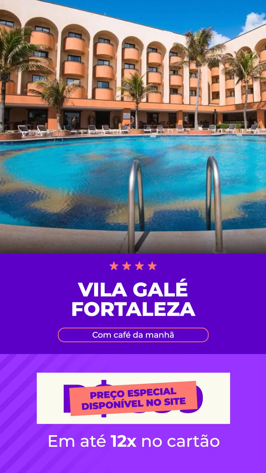 Vila Galé Fortaleza diárias a partir de R$ 244,00 reais