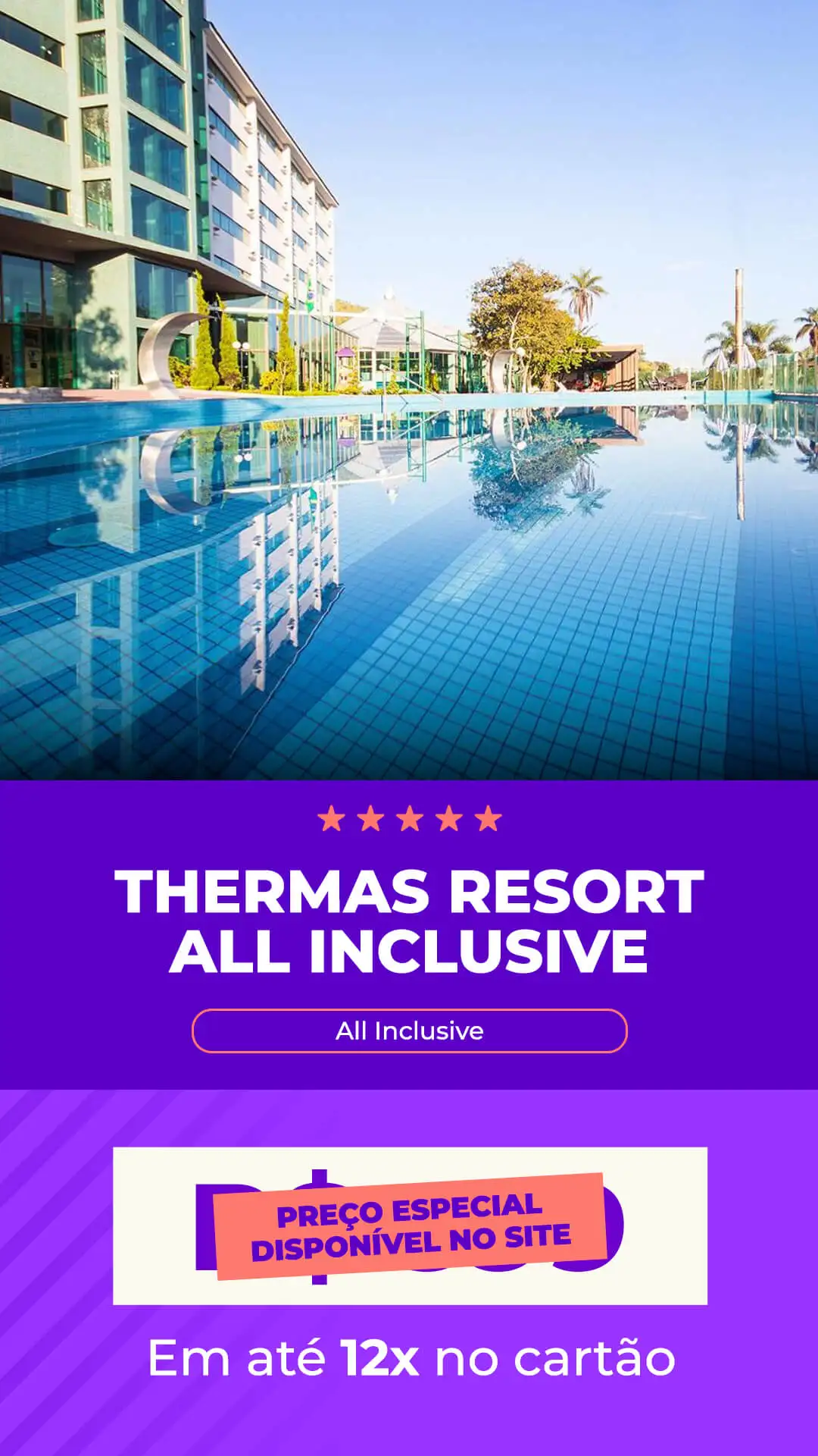 Thermas Resort All Inclusive Poços de Caldas diárias a partir de R$ 943,00 reais