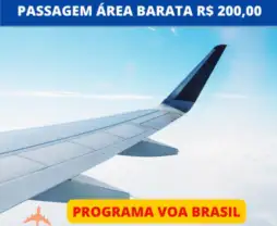 Voa Brasil: Passagem de Avião por R$200,00